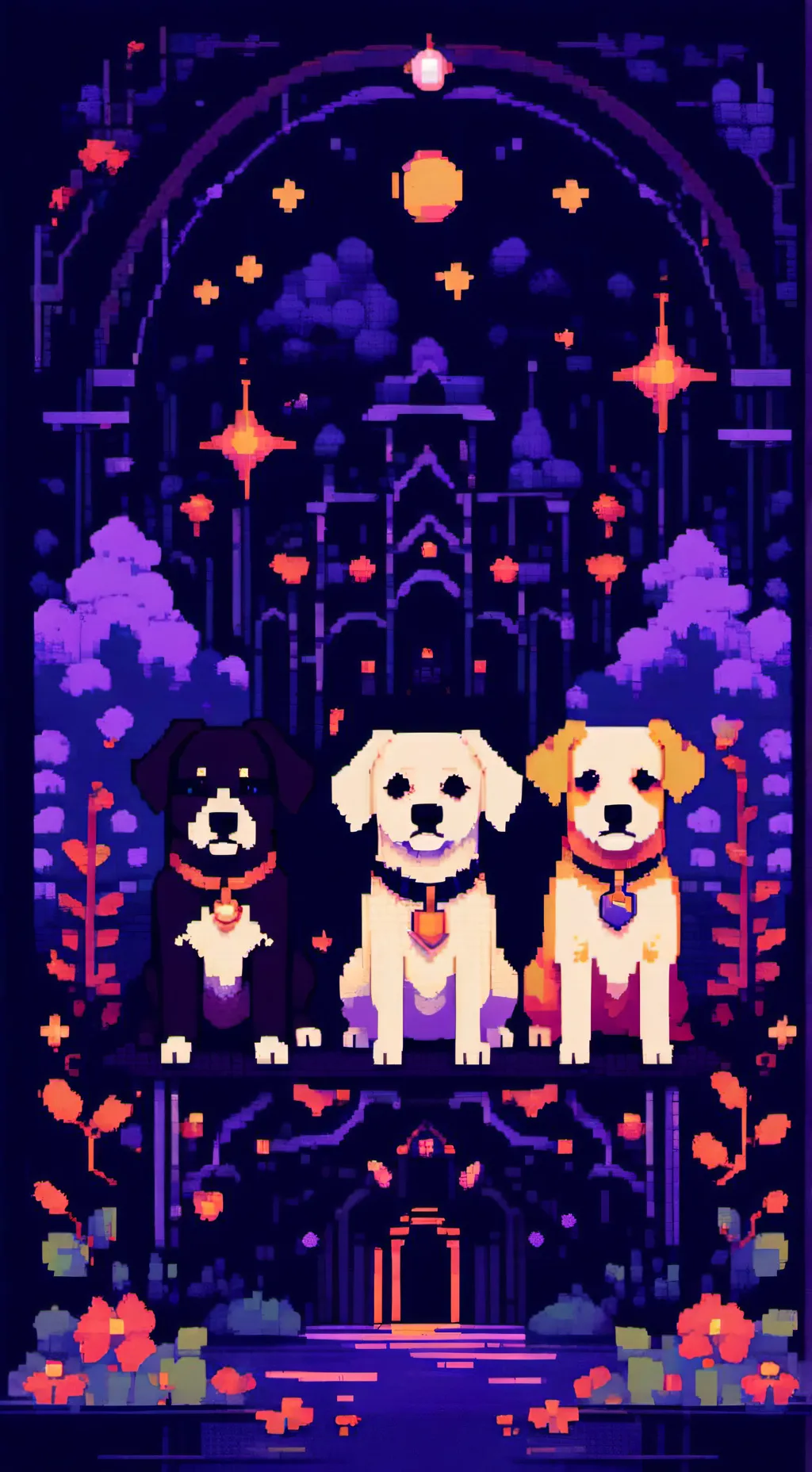 ai character: dog Mystery background