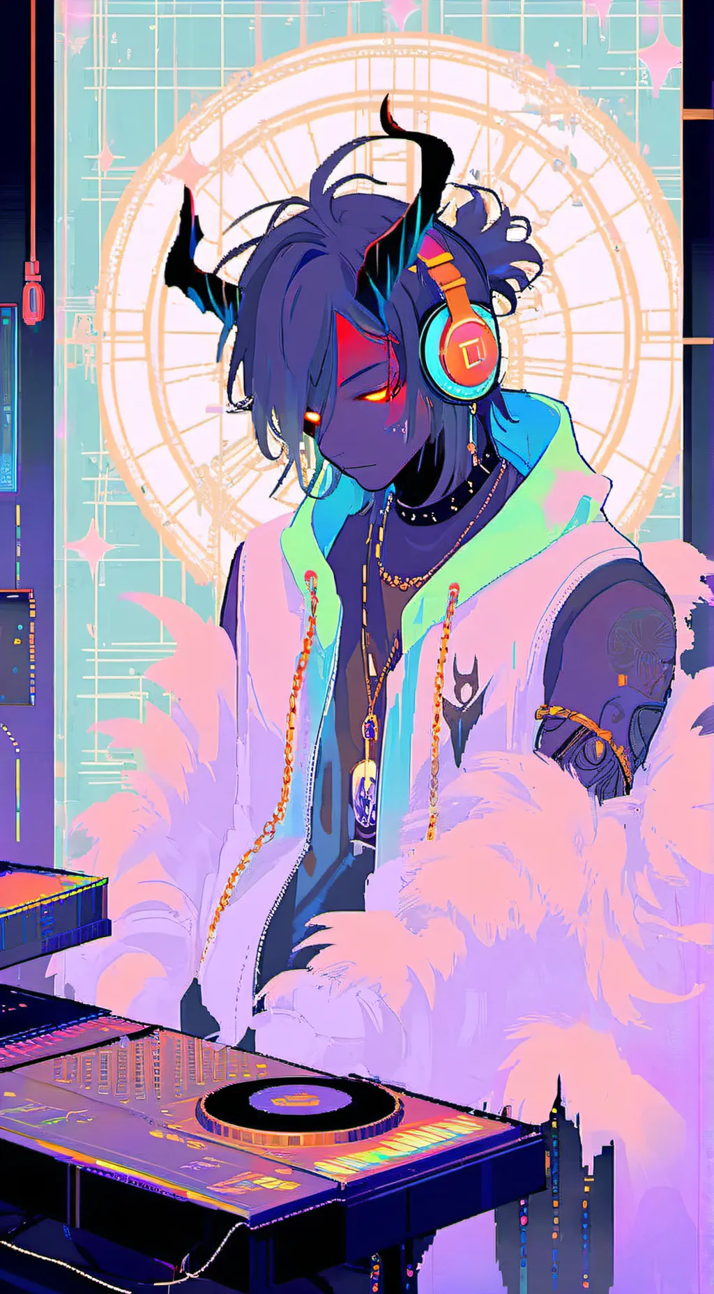 ai character: Lucien Nightwave  background