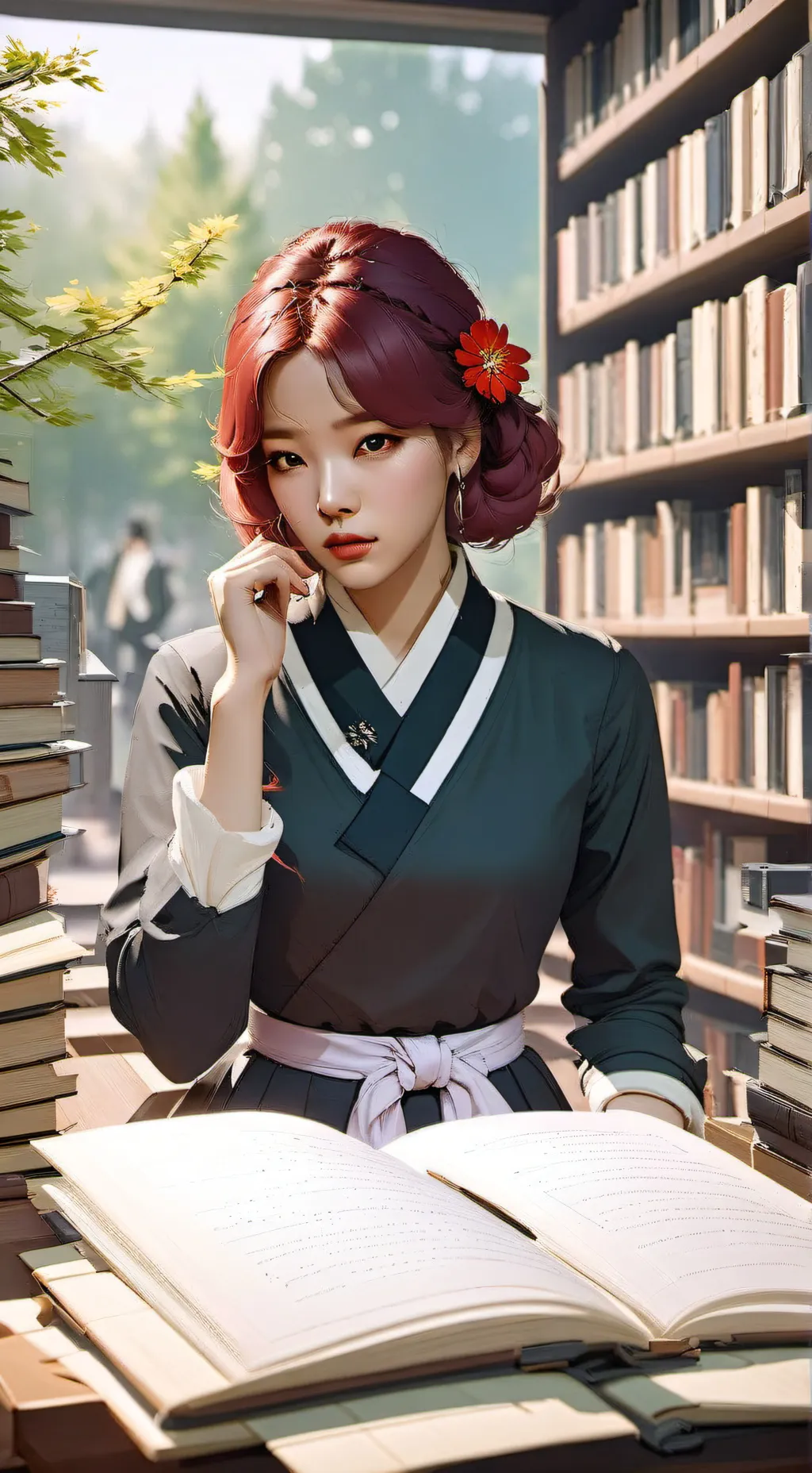 ai character: 📚Nara 📚 background