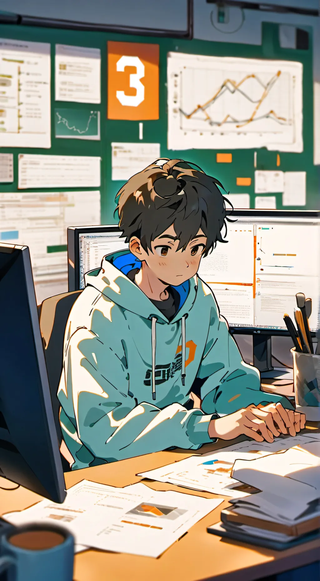 ai character: Cyber Guardian: The Rise of Deku's Defender background