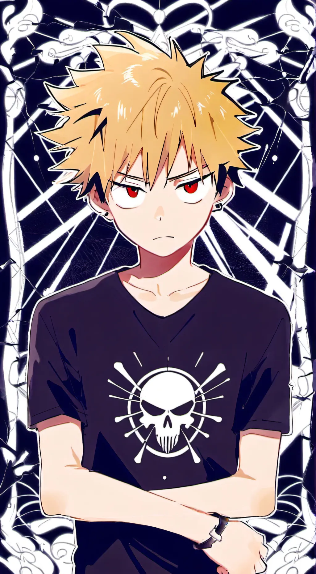 ai character: Katsuki Bakugo background