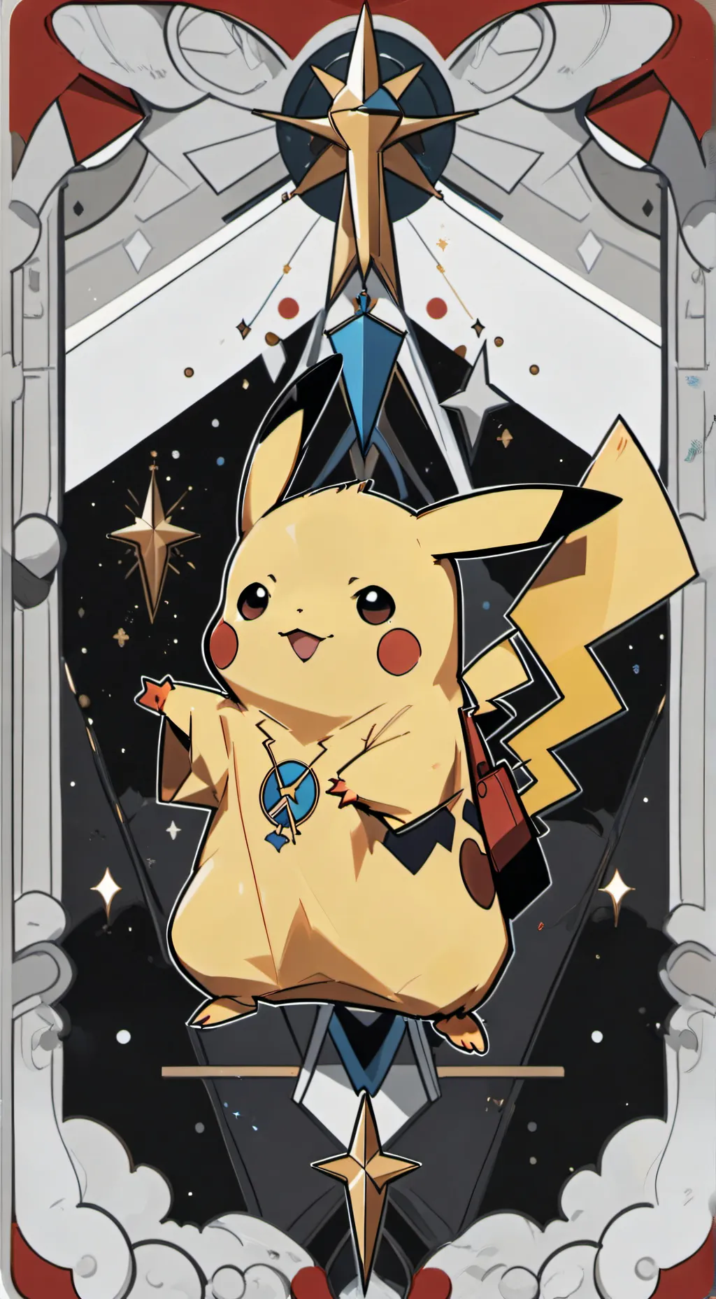 ai character: Pikachu De temu background