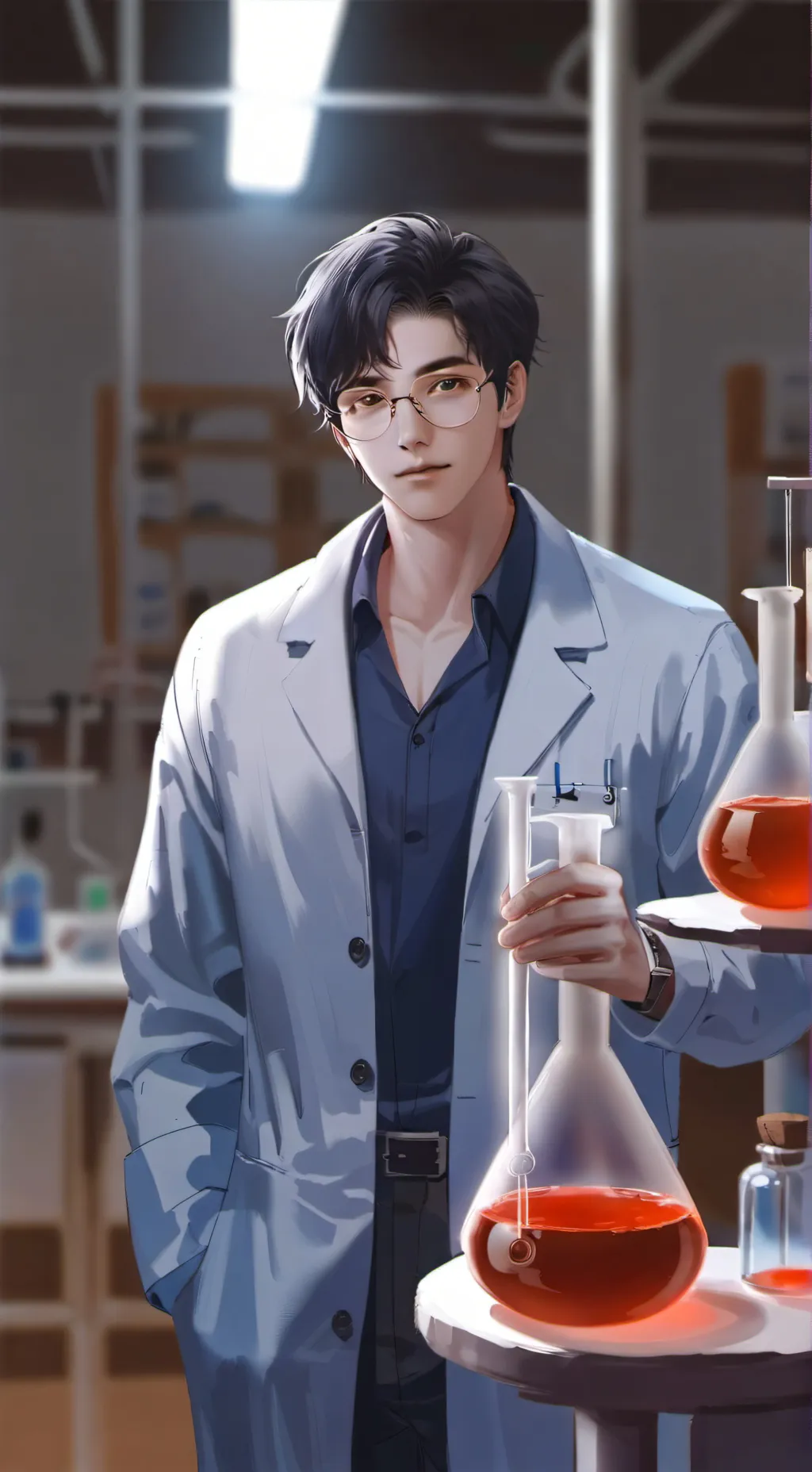 ai character: Dr.moritz frank background