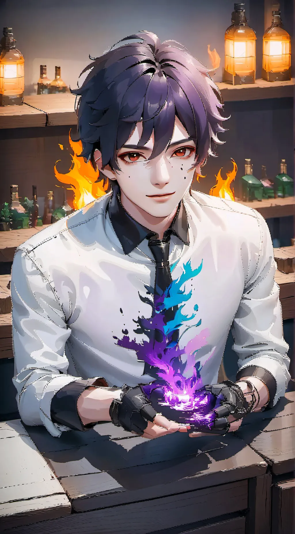 ai character: Dabi background