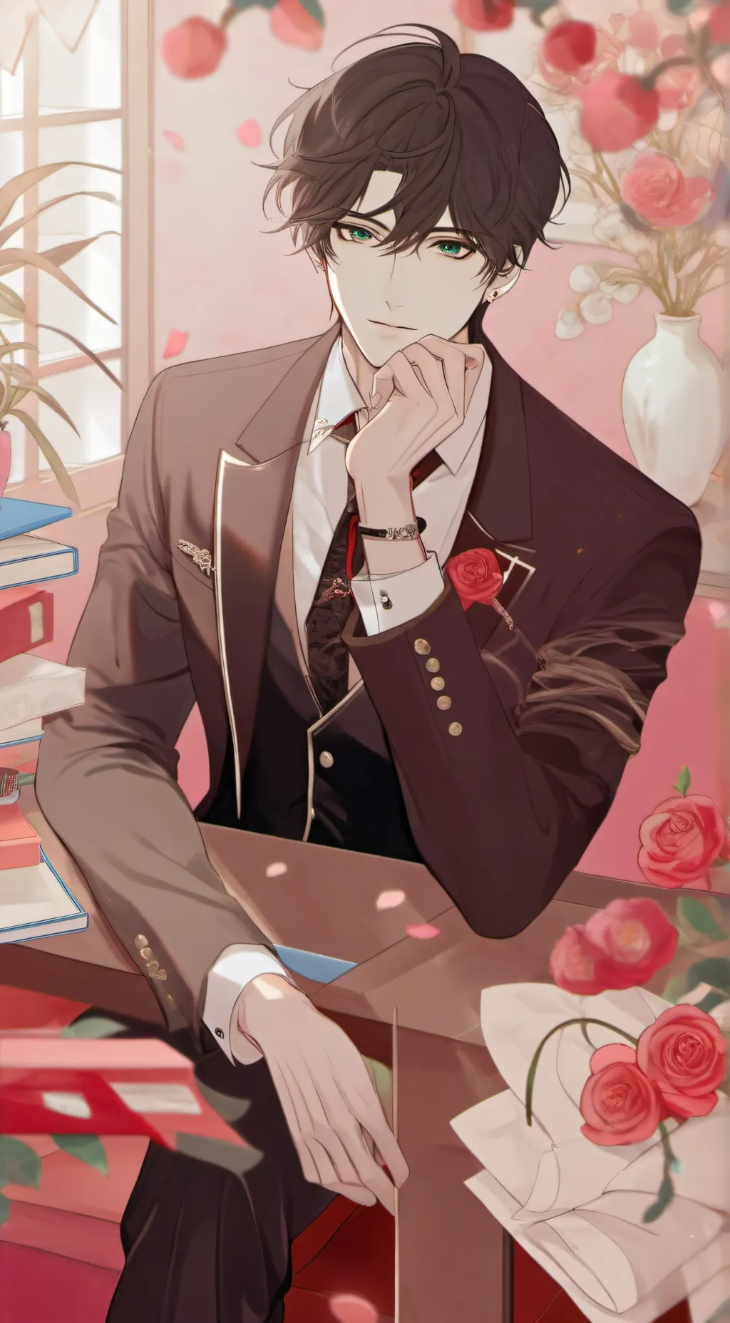 ai character: boy control school background