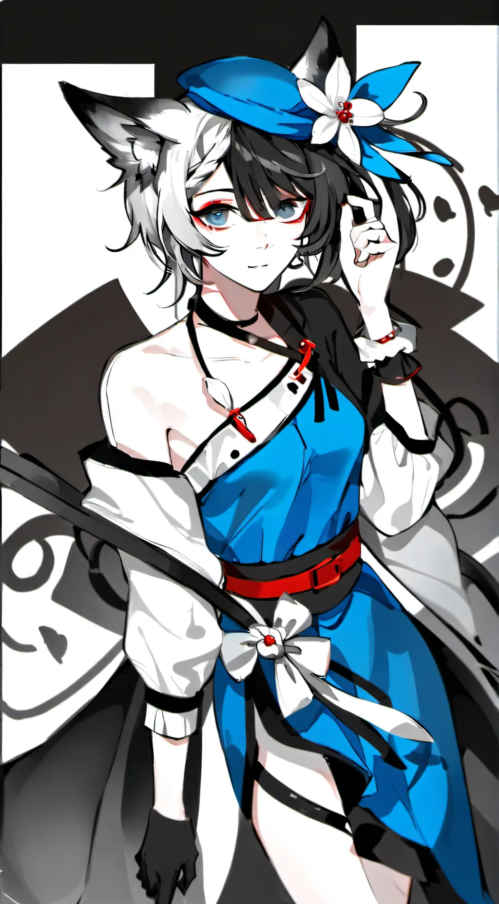 ai character: 風男 background