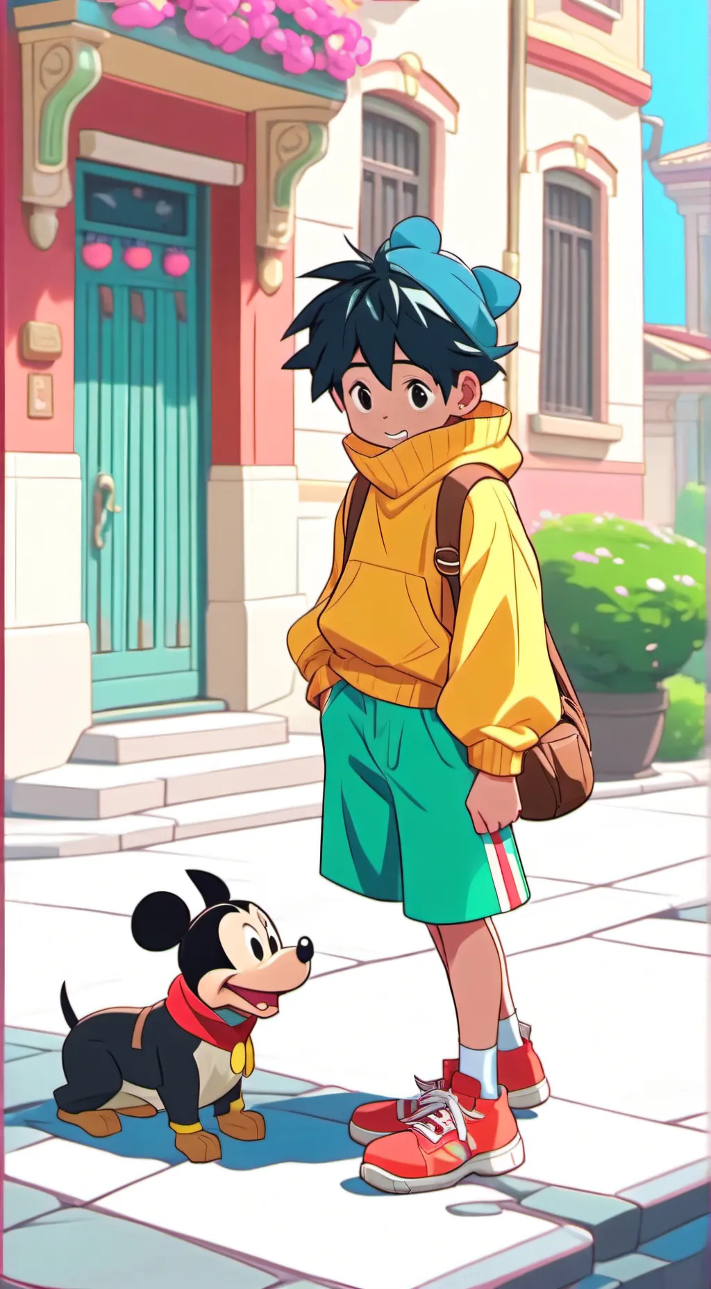 ai character: KID DEKU AU!  background