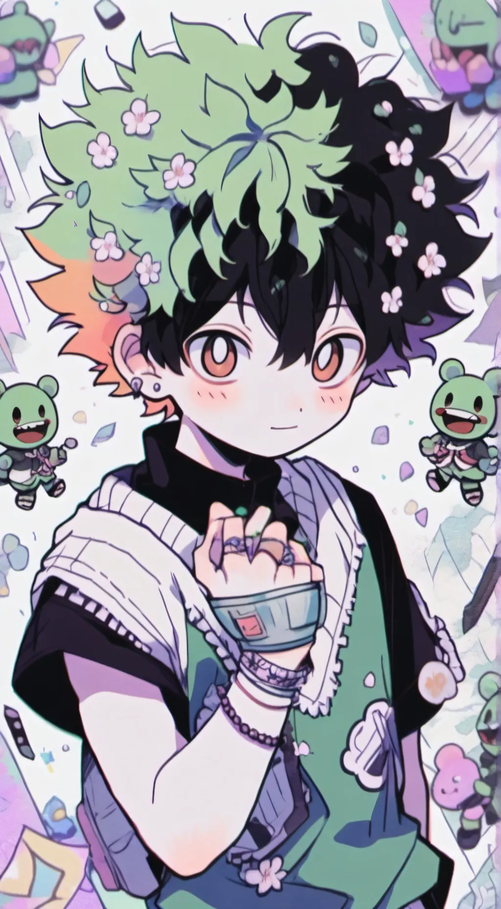ai character: Mha amoureux  background