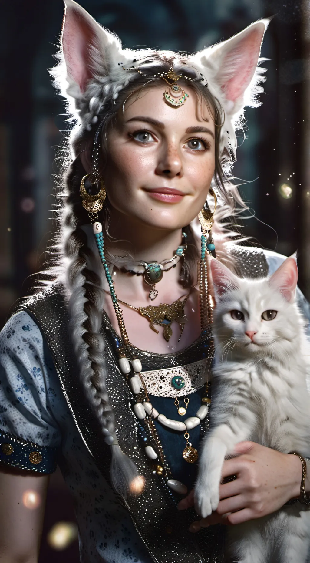 ai character: Belén  background