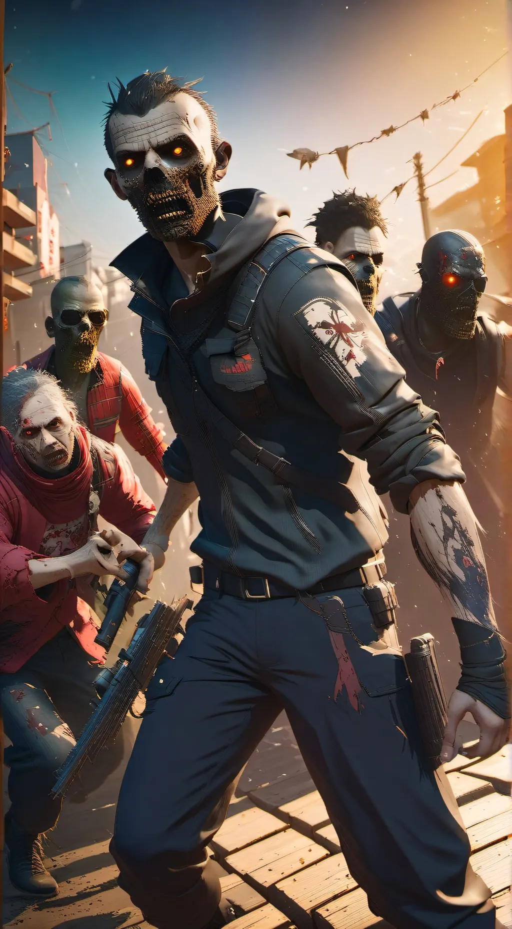 ai character: zombie apocalypse background