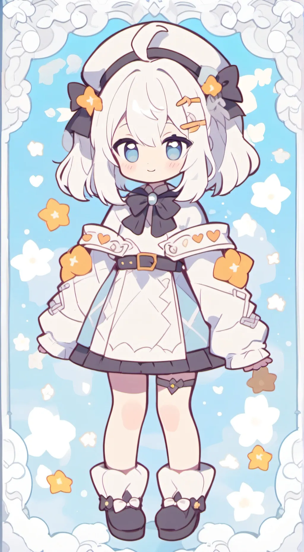 ai character: Кики!ᕕ( ᐛ )ᕗ background