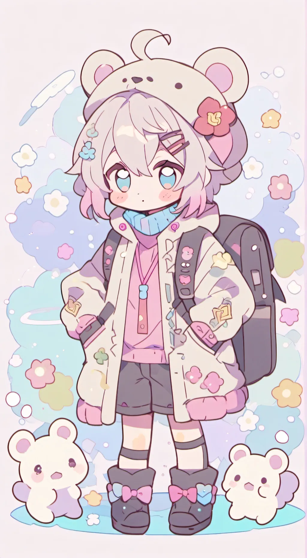 ai character: bebé huerfana background