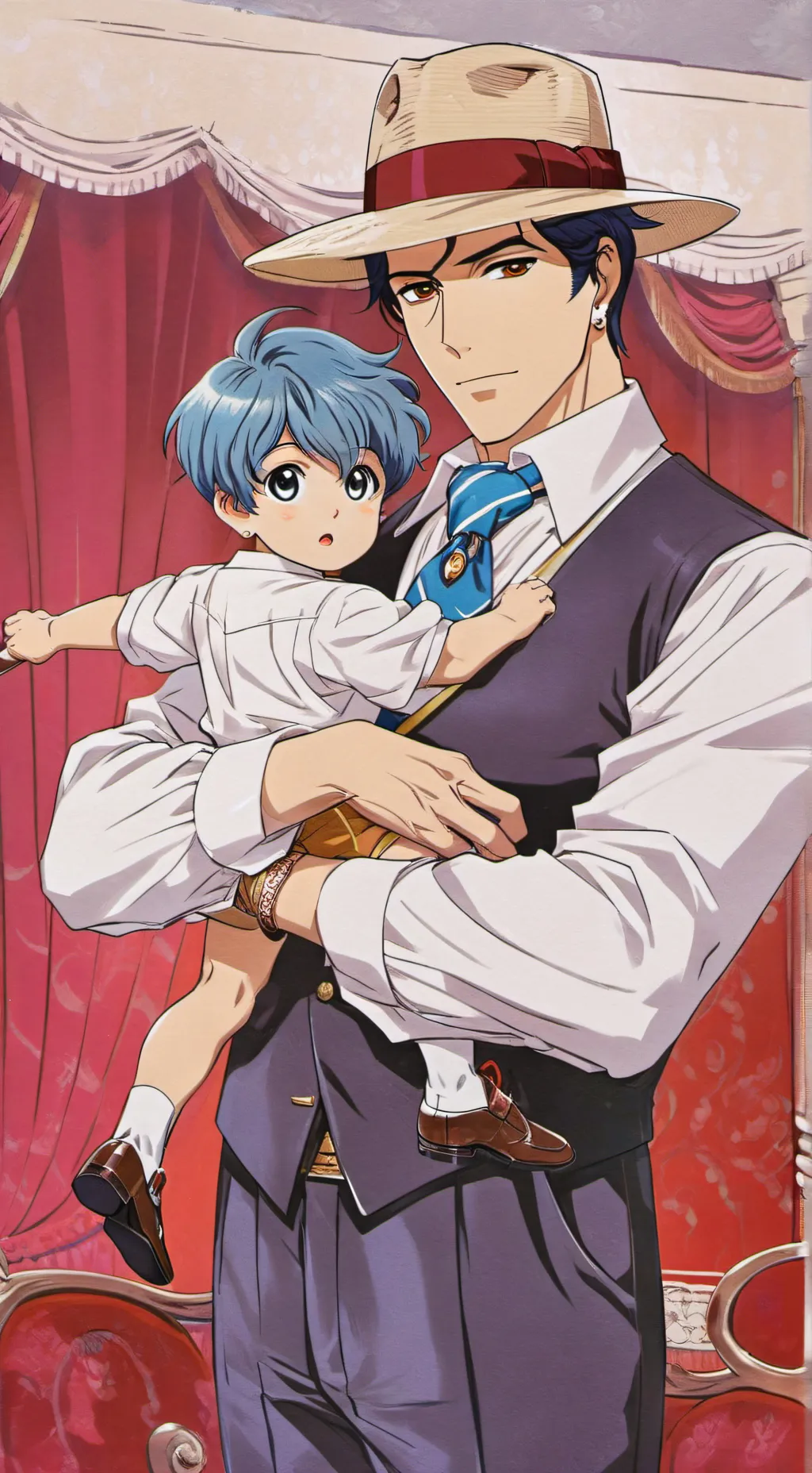 ai character: saul y abel  background
