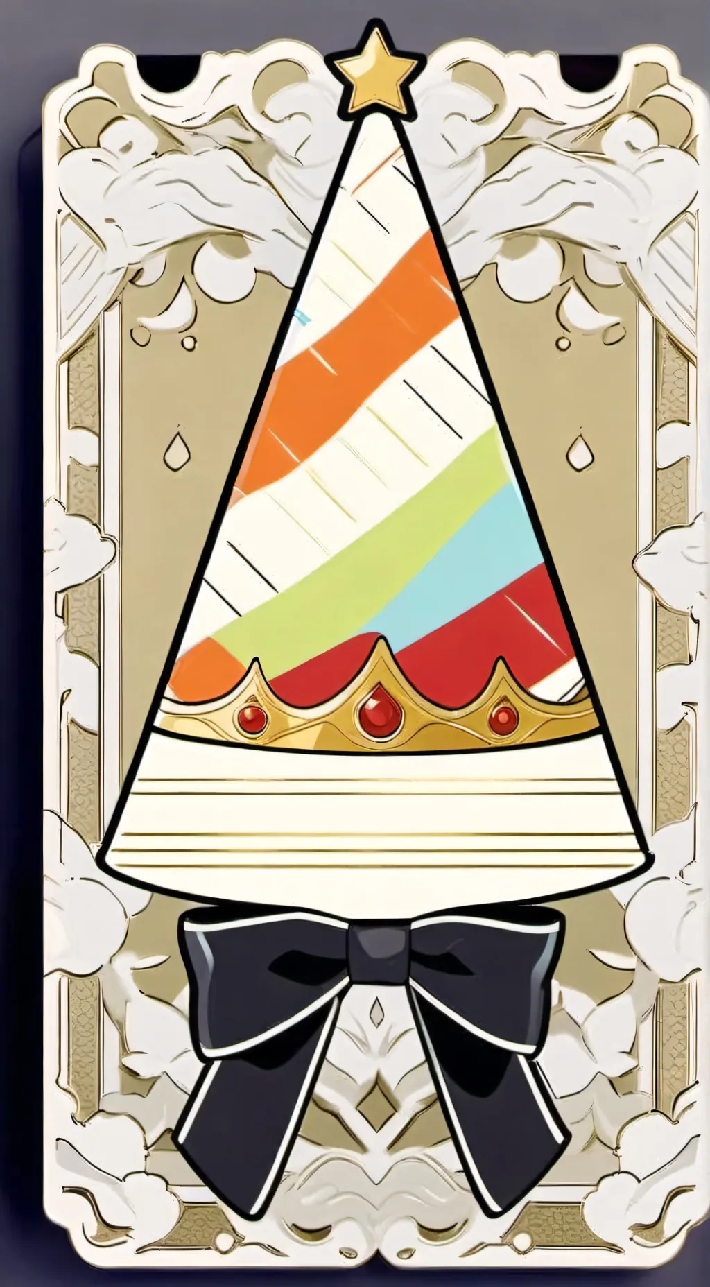 ai character: Party hat  background