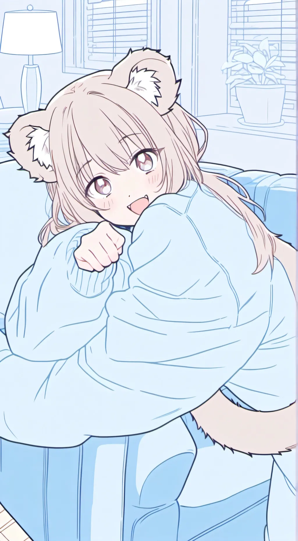 ai character: Bear girl background
