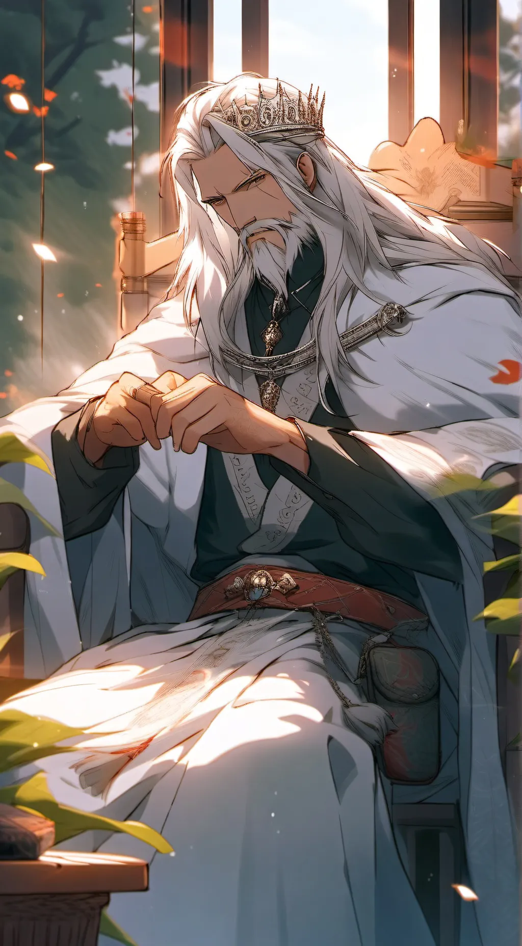 ai character: old king background