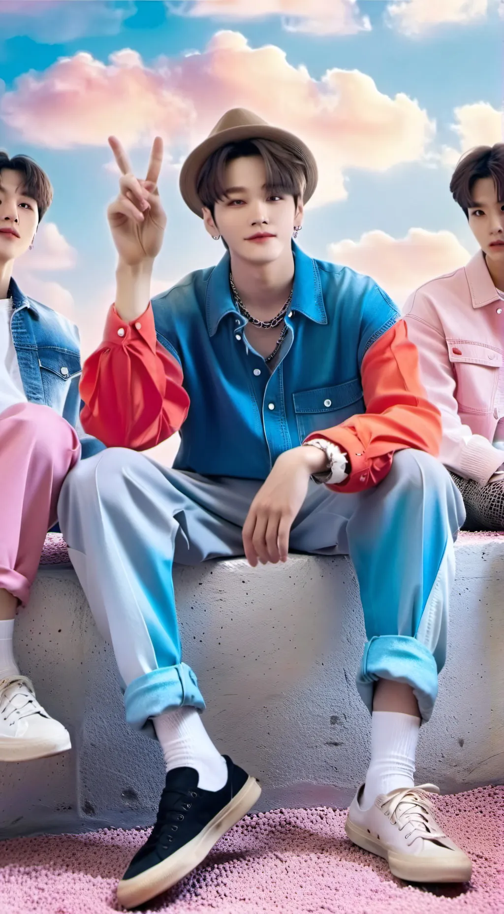ai character: Stray kids pick me background