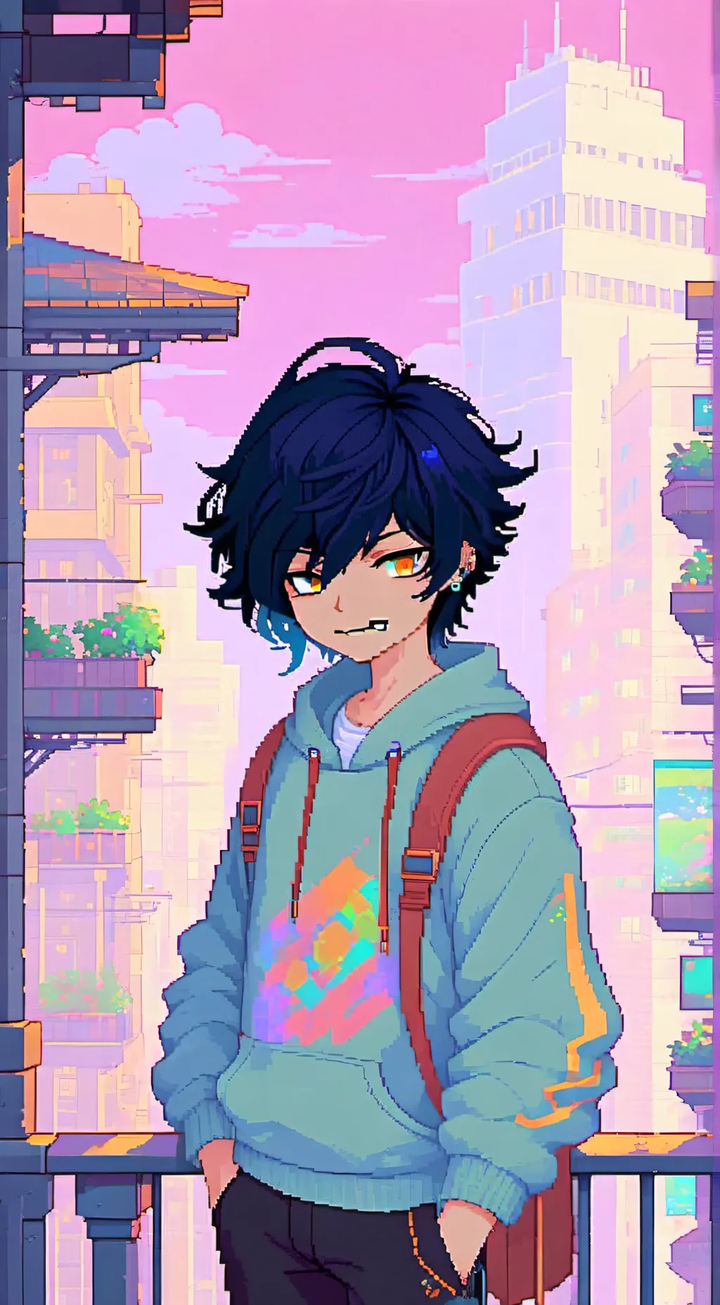 ai character: rey gacha duck background