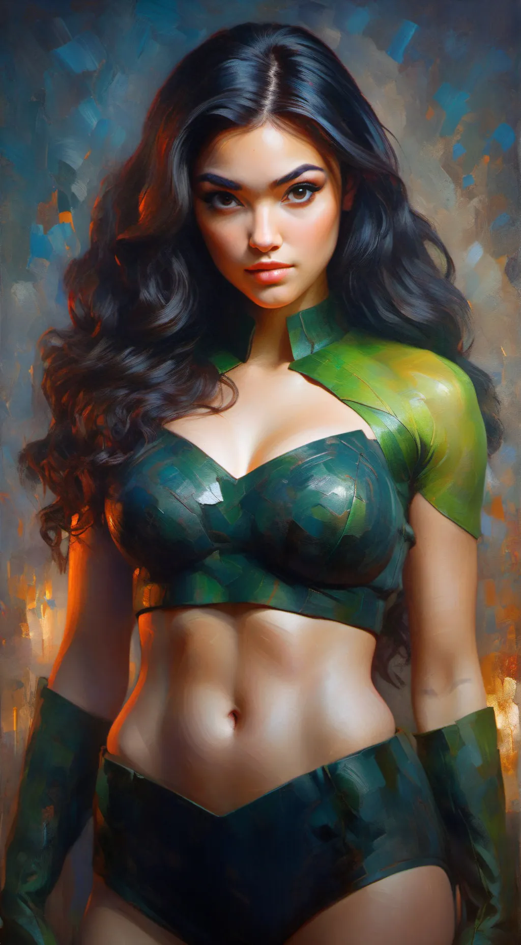 ai character: shego  background