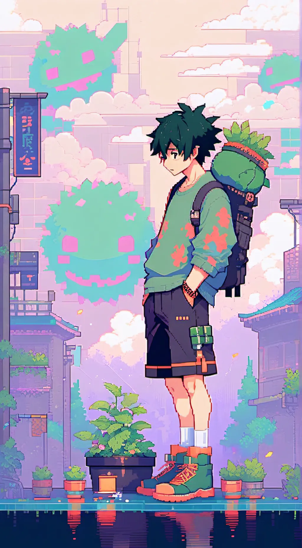 ai character:  bakugo tu bullyin background
