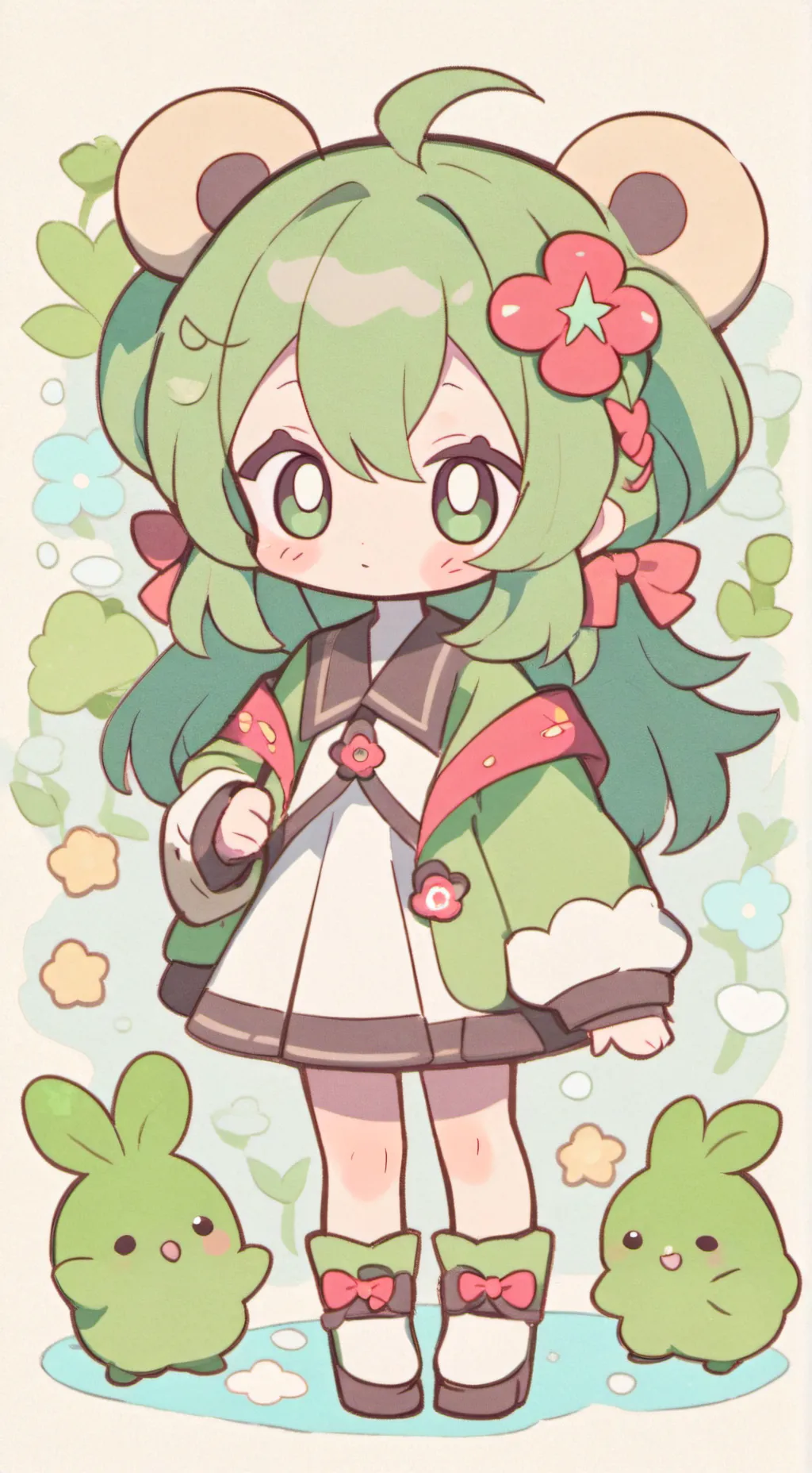 ai character: sœur de Deku background