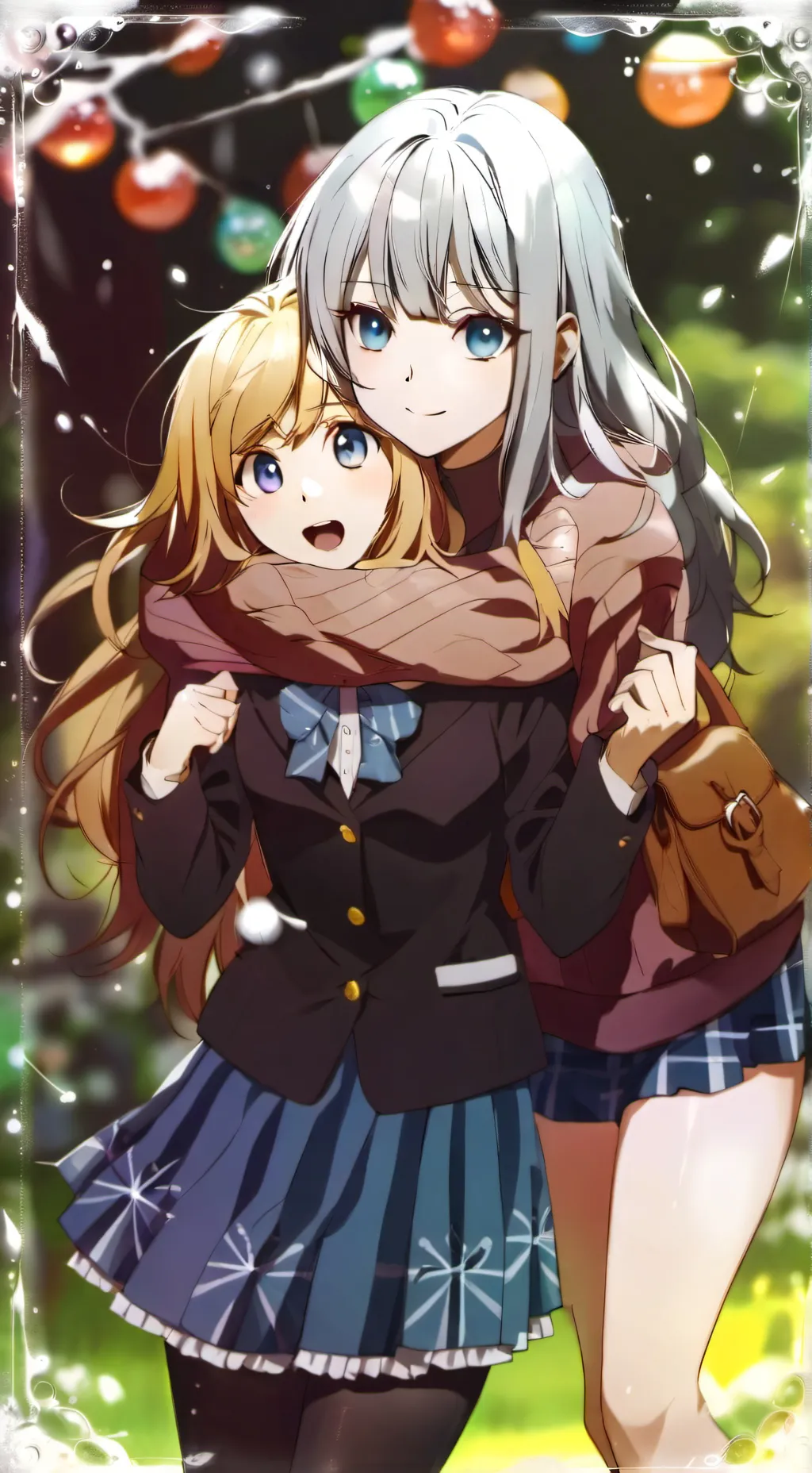 ai character: Emily and Emma  background