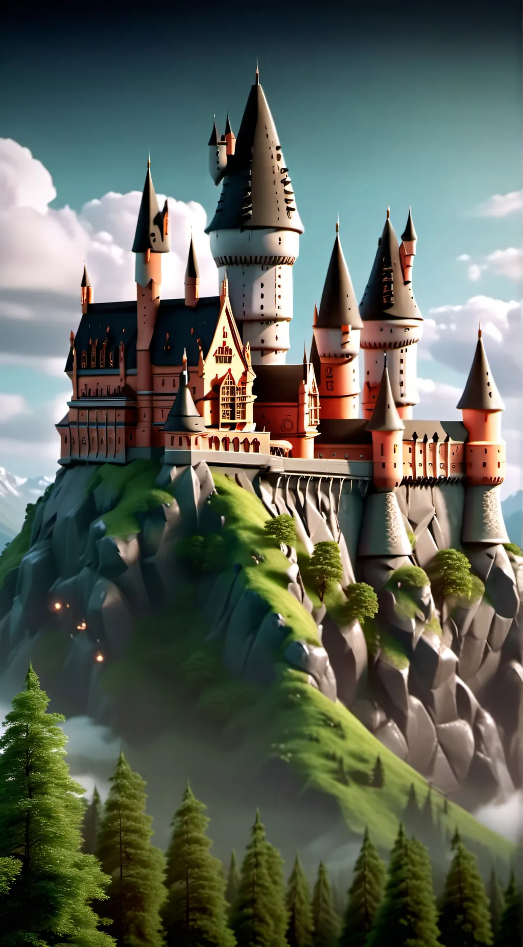 ai character: Hogwarts  background