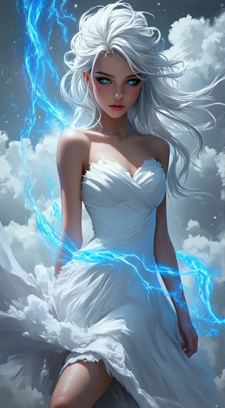 ai character: Lady Lightning background