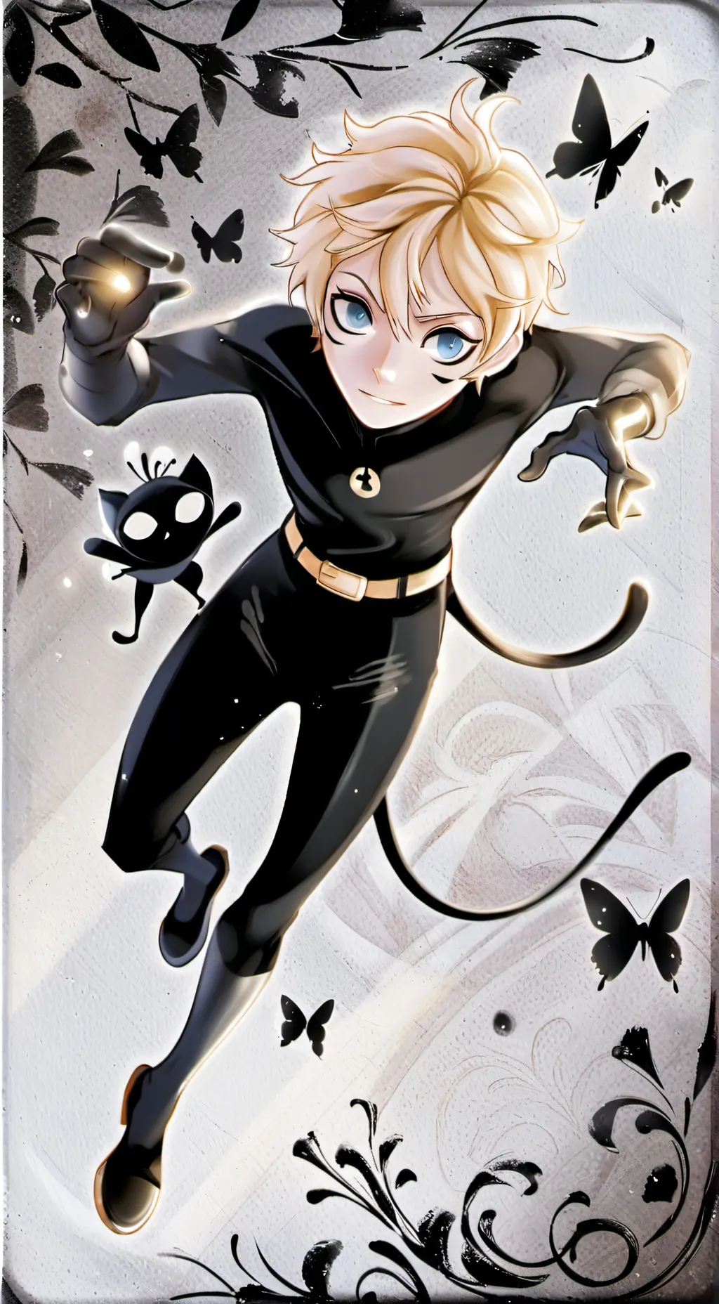 ai character: Cat noir PT background