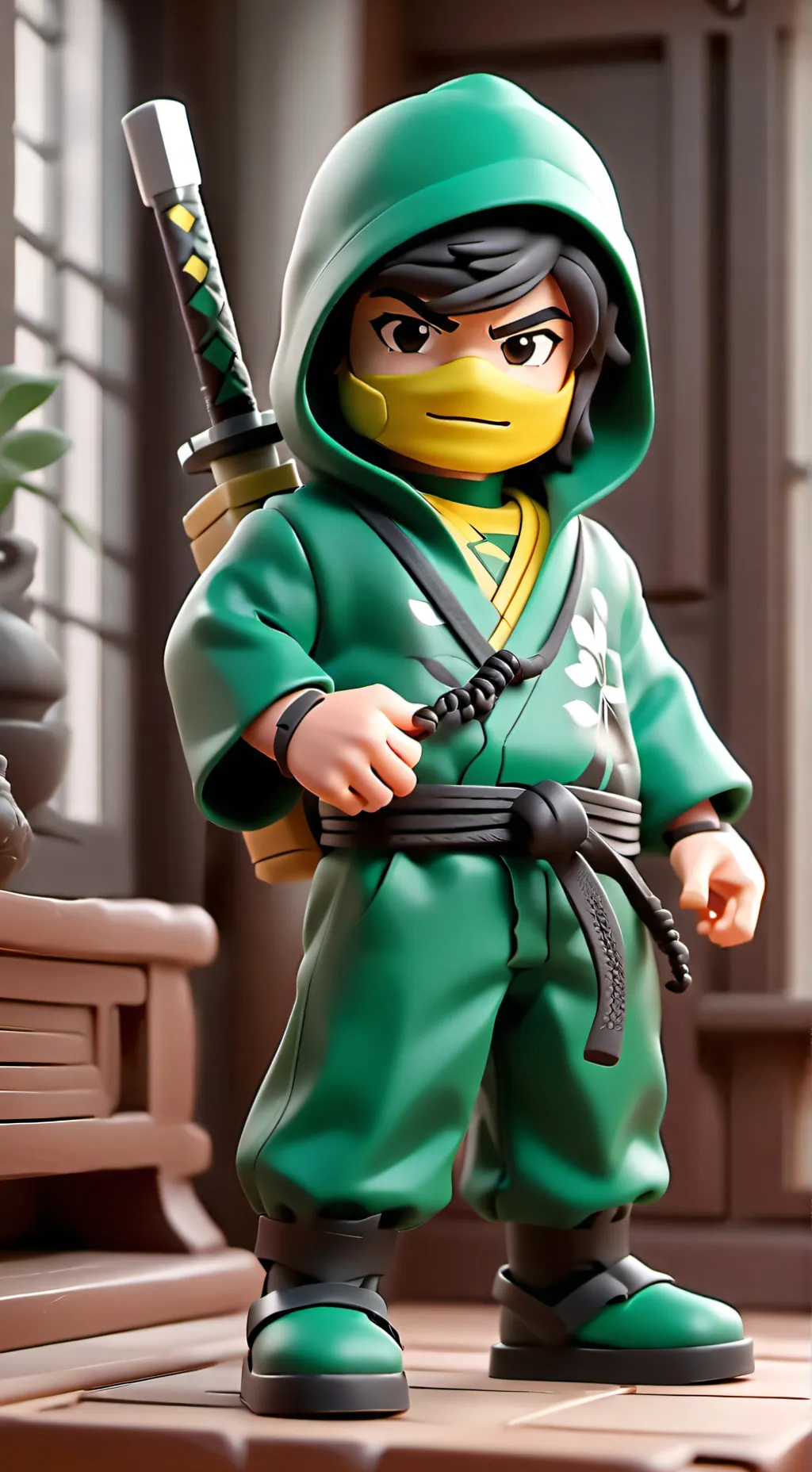 ai character: Ninjago reacting background