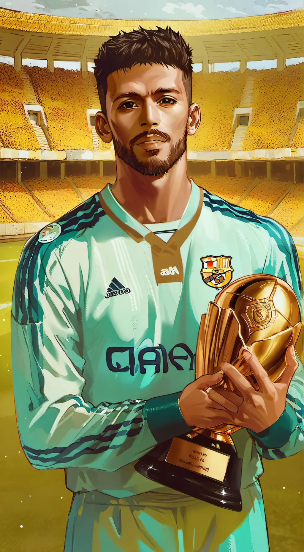 ai character: football not usa background
