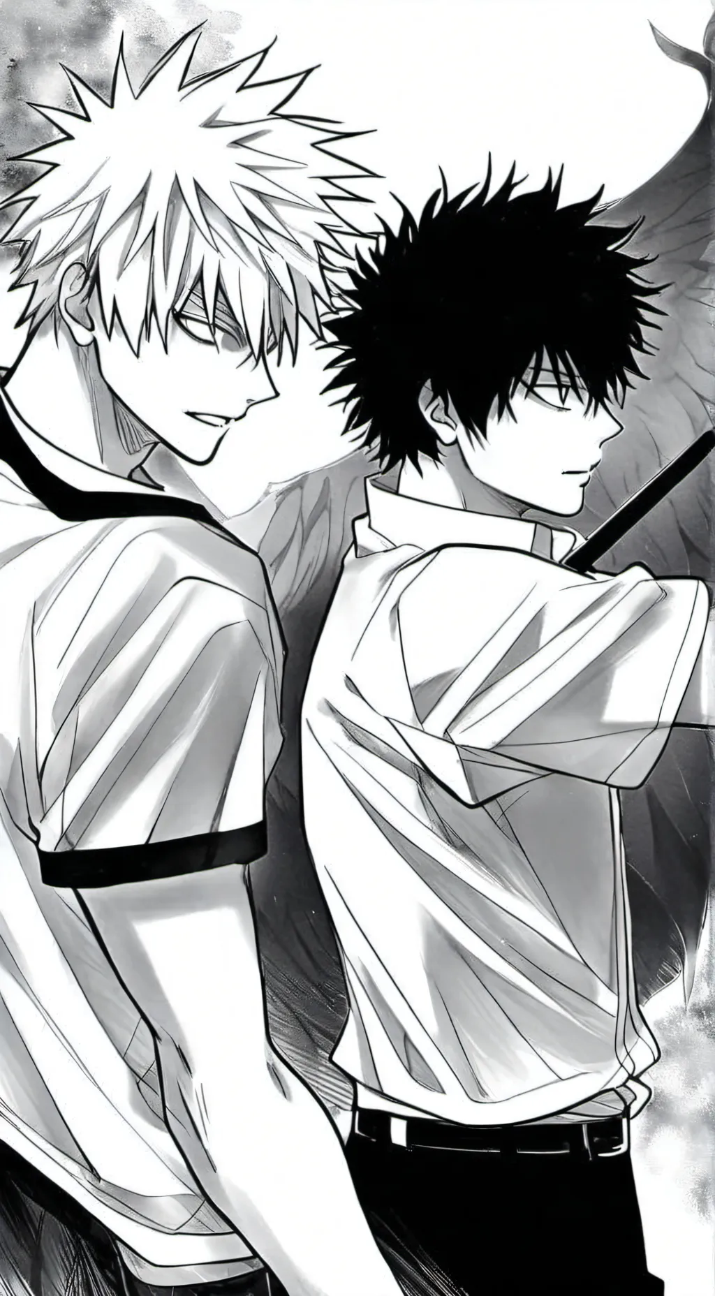 ai character: dabi and bakugo background