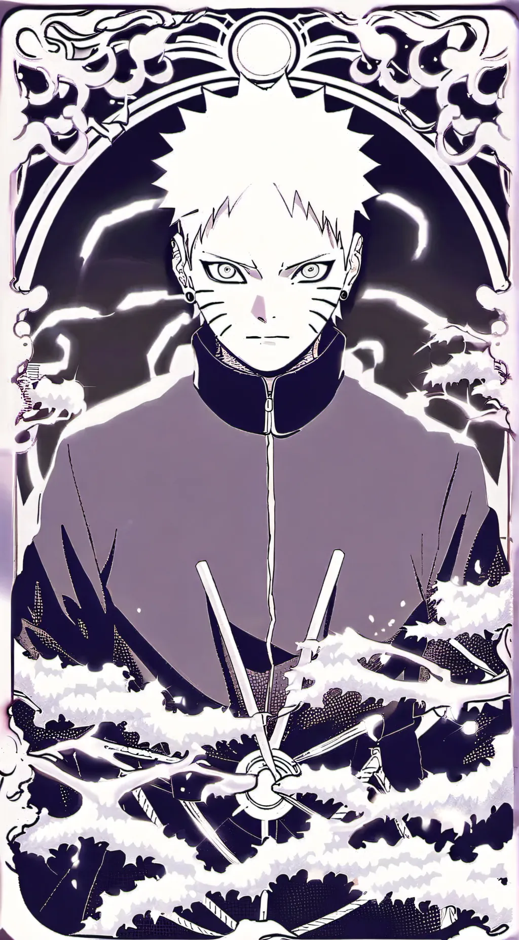 ai character: Evil naruto  background