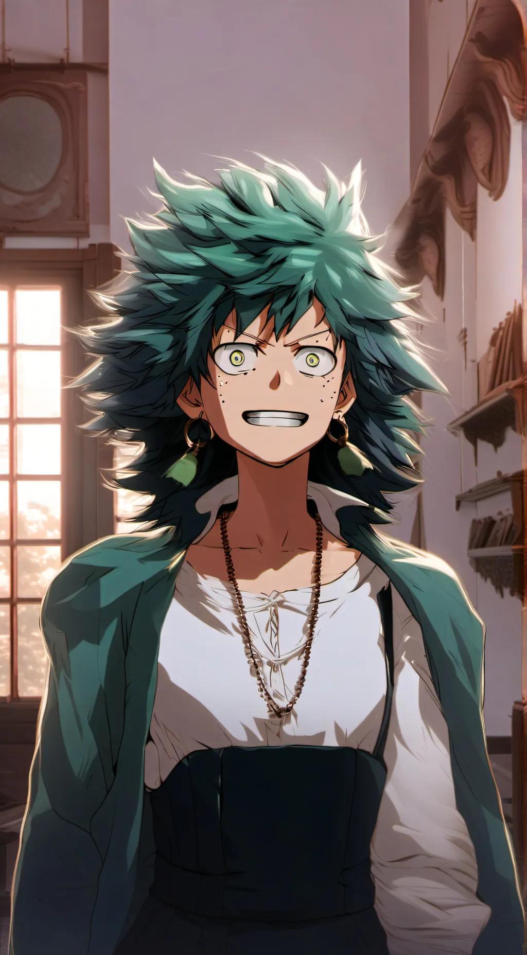 ai character: sœur de Deku background