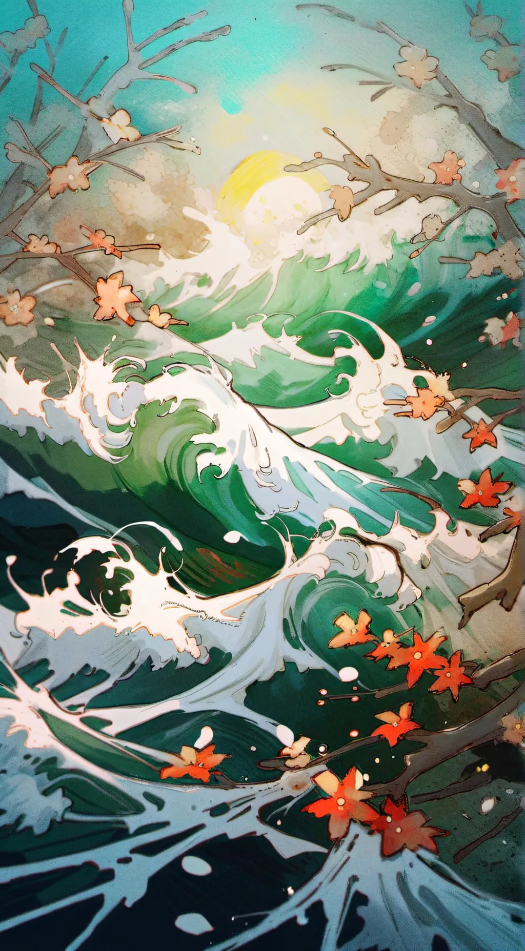 ai character: Jade mountain background