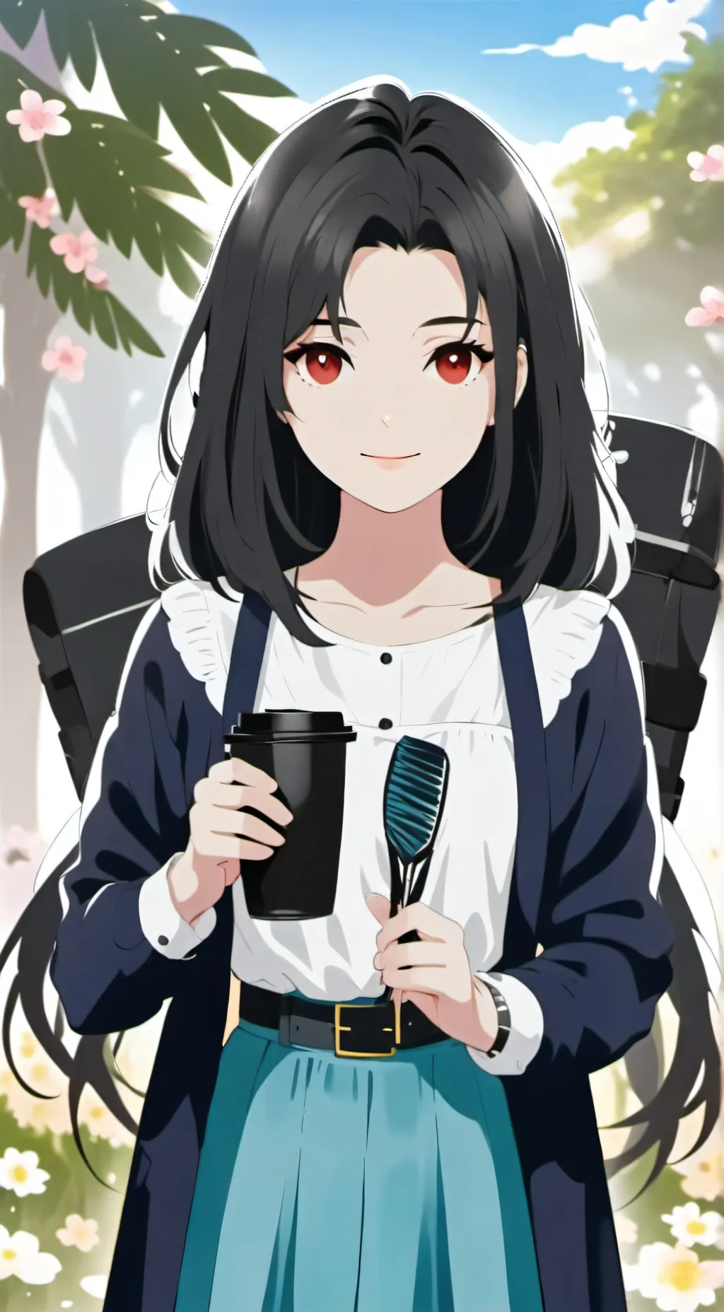 ai character: Moonlight background