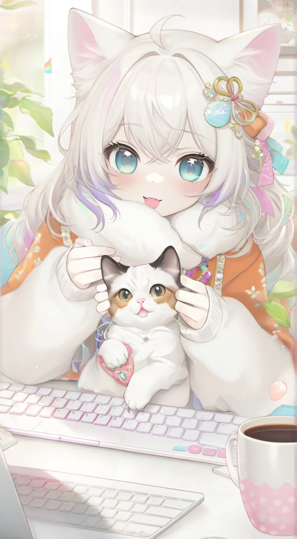 ai character: Pixel background