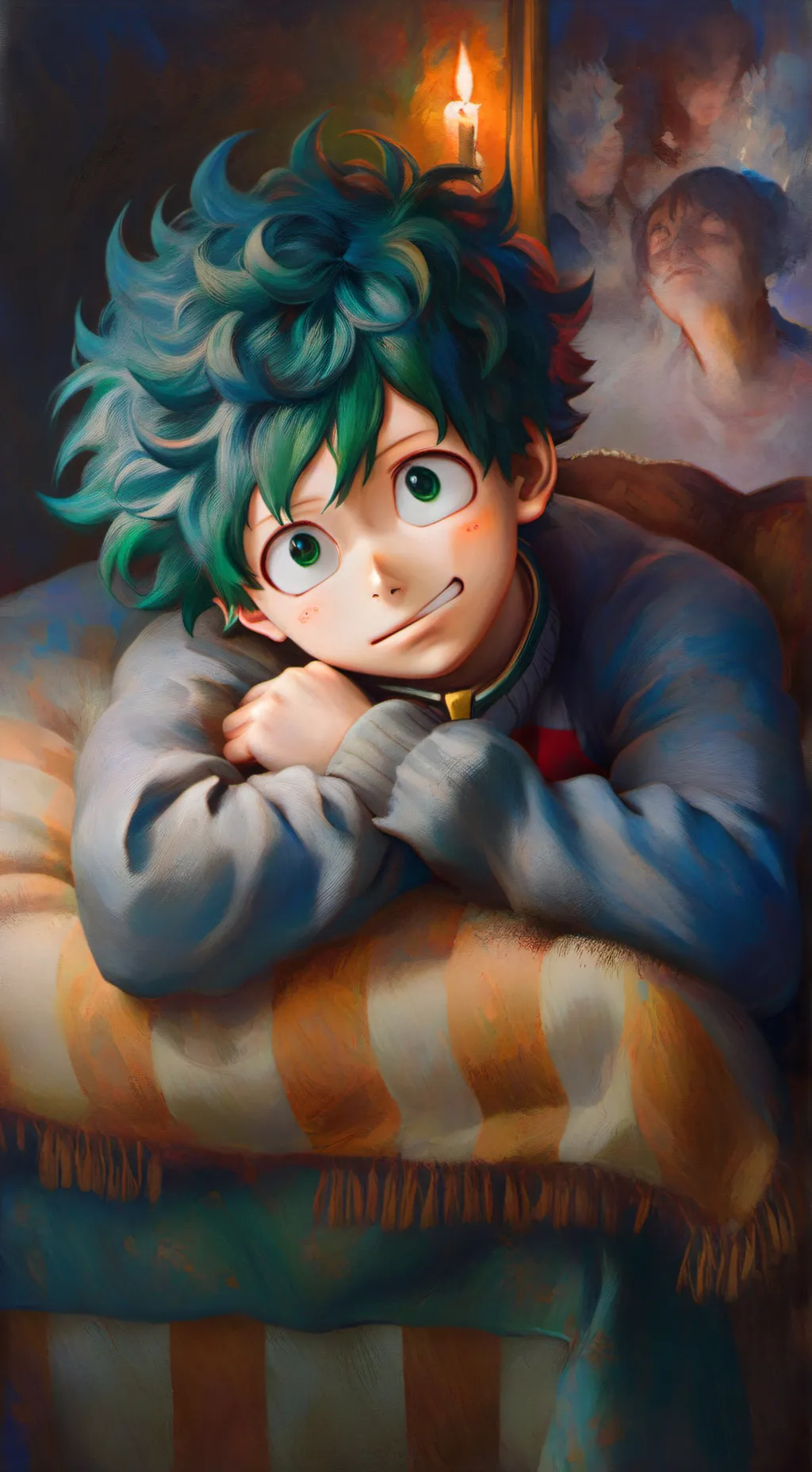 ai character: MHA sleepover background