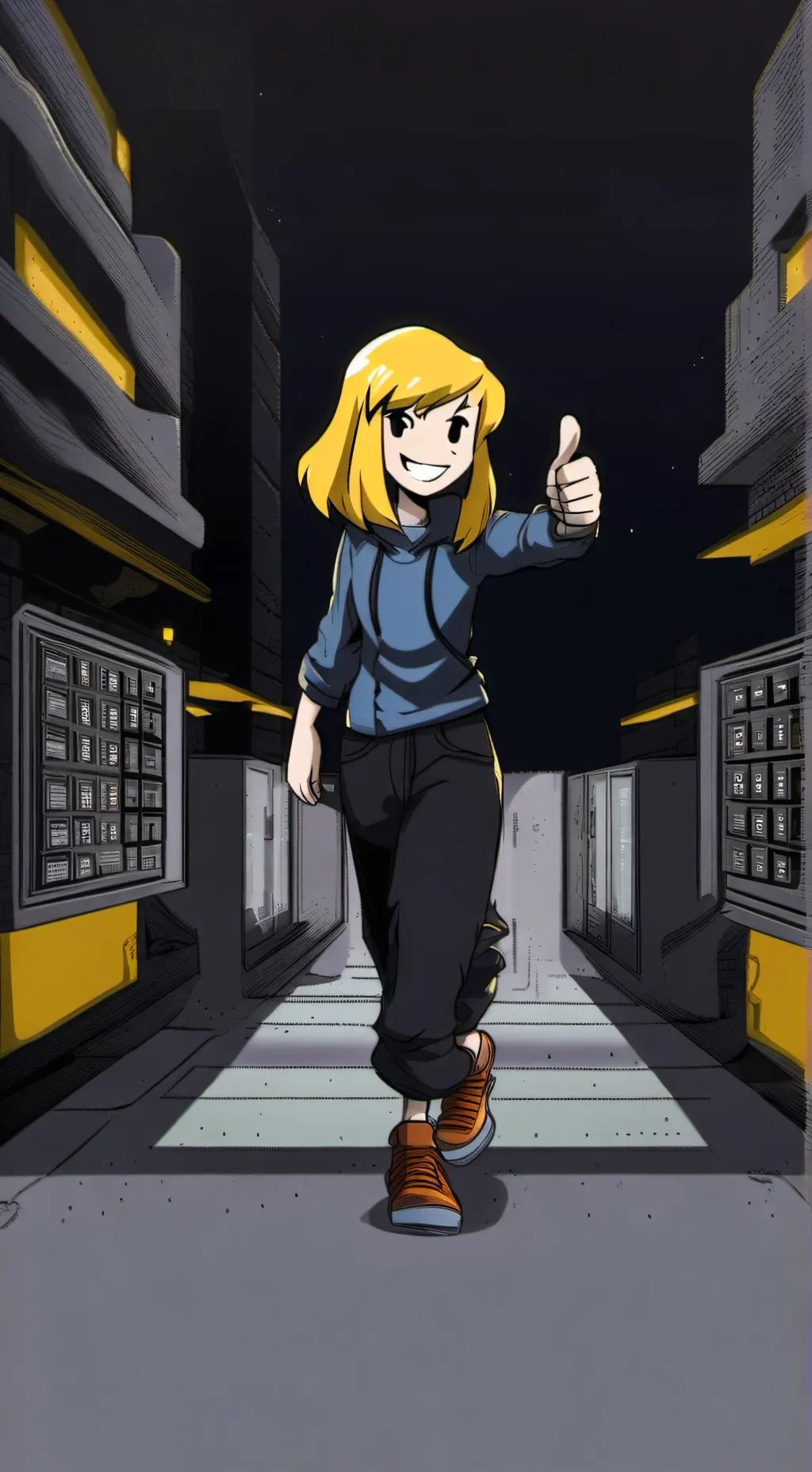 ai character: vault girl background