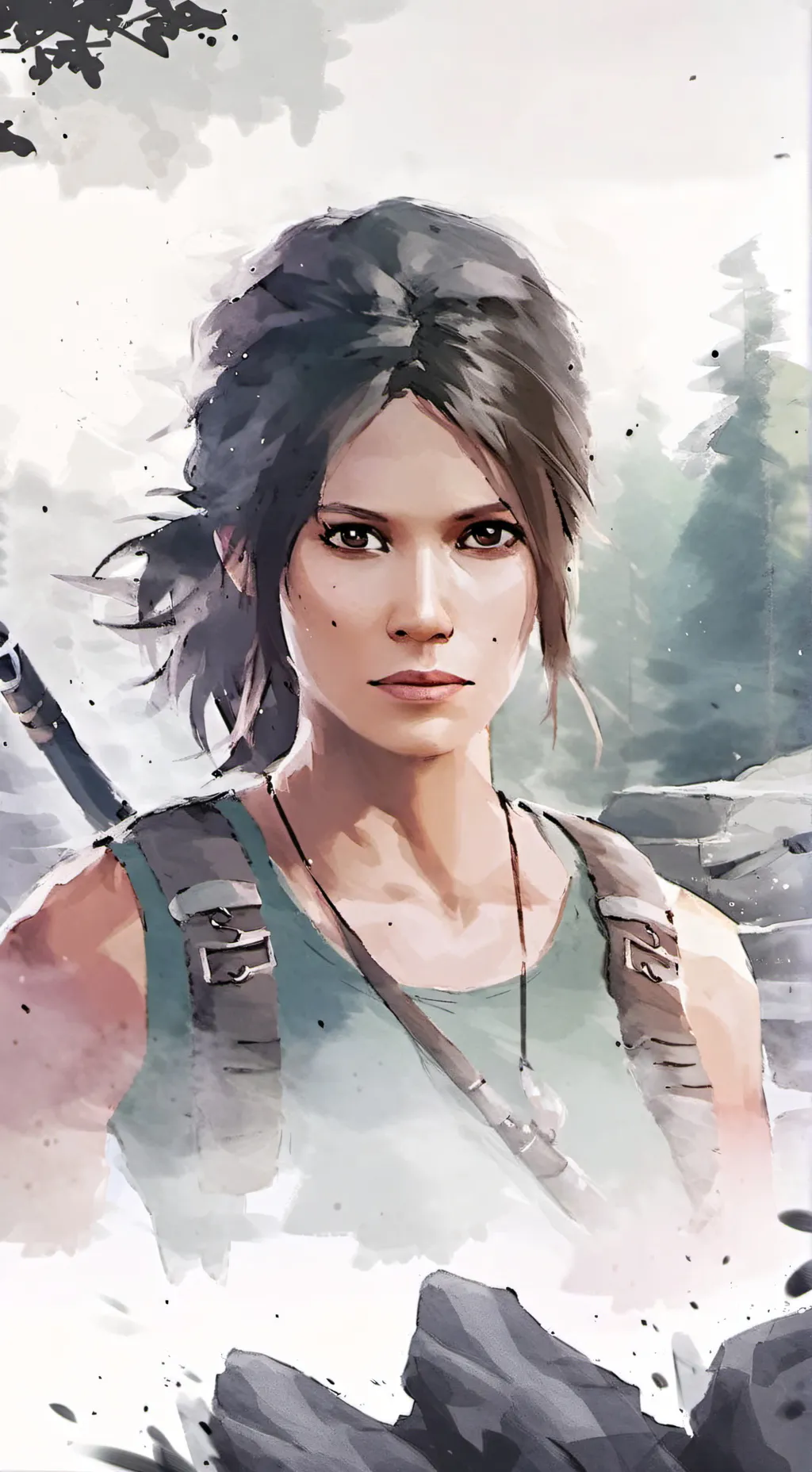 ai character: Lara Croft background