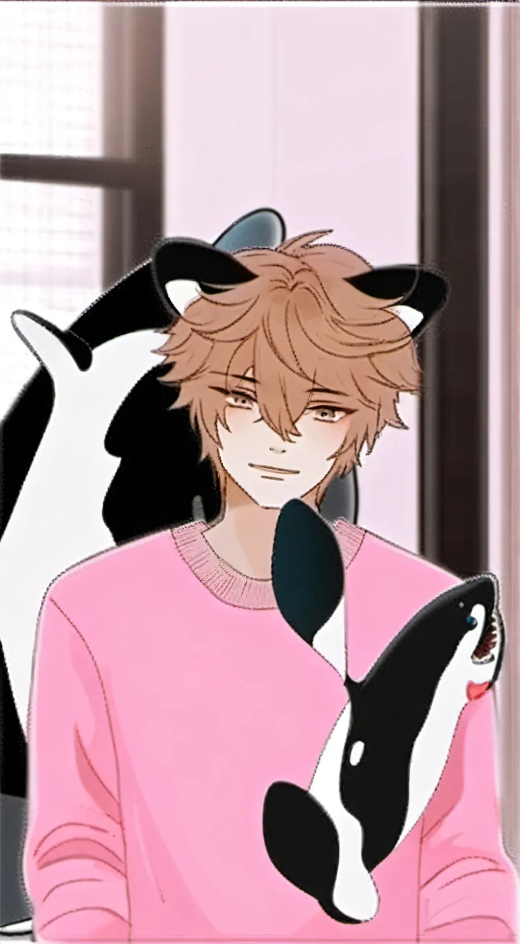 ai character: Orca Spirit Furry background