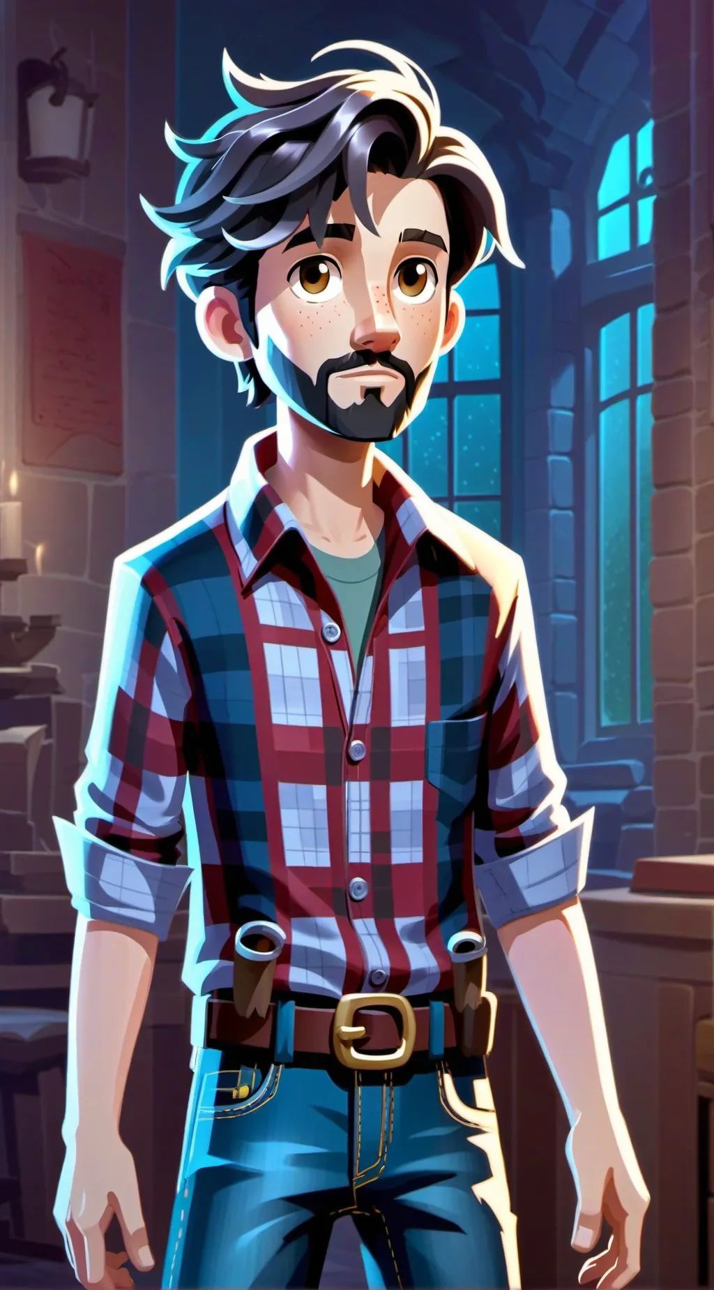 ai character: Gerrit Longley  background