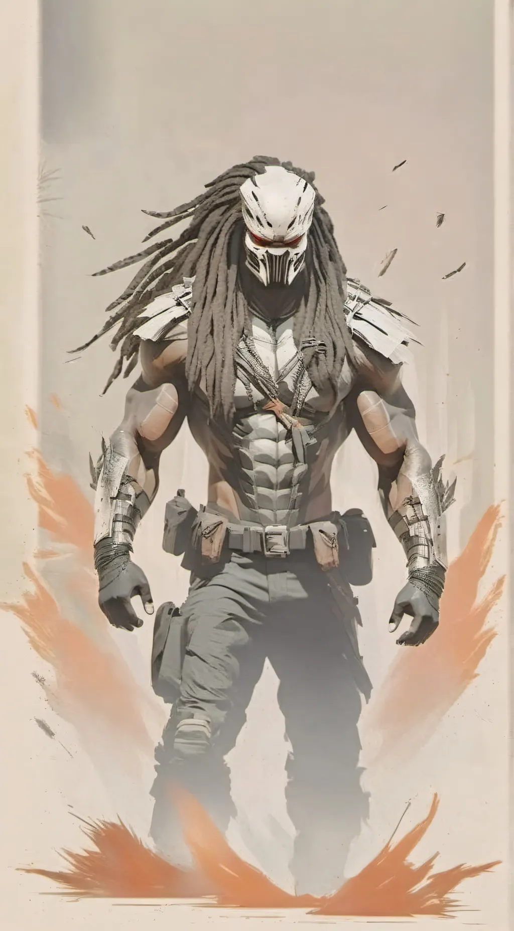 ai character: MHA X Yautja background