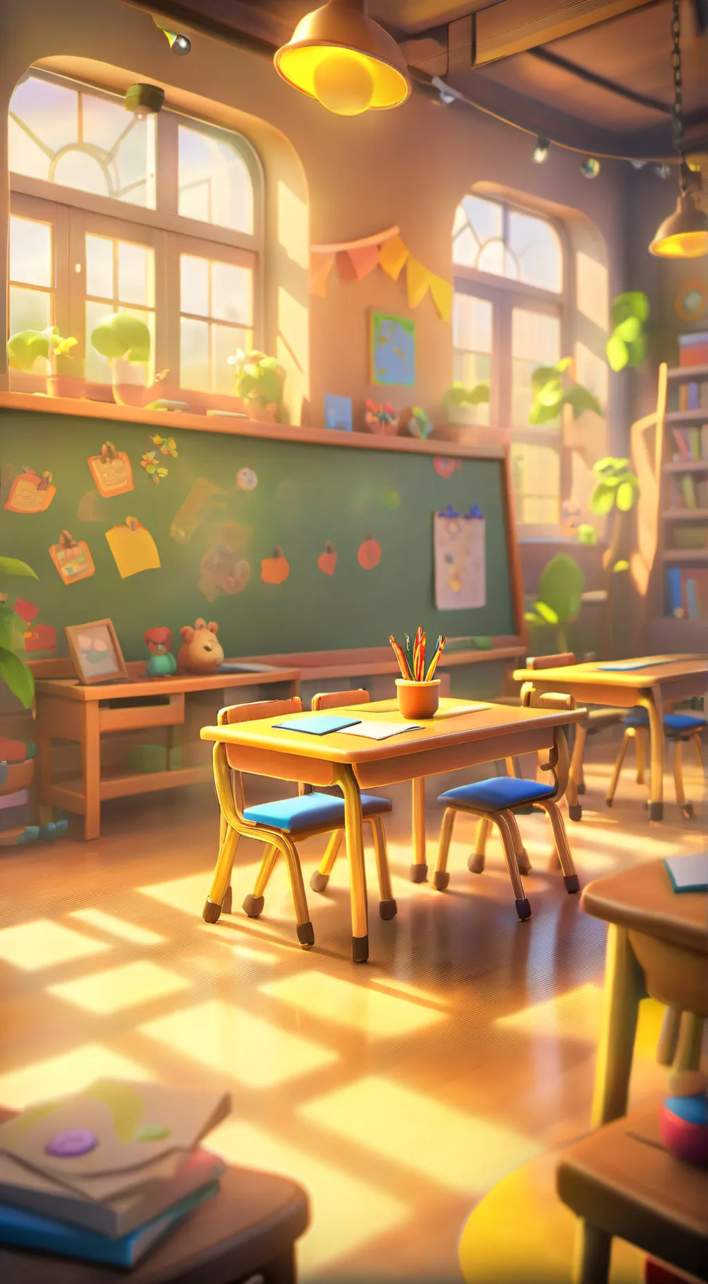 ai character: new school background