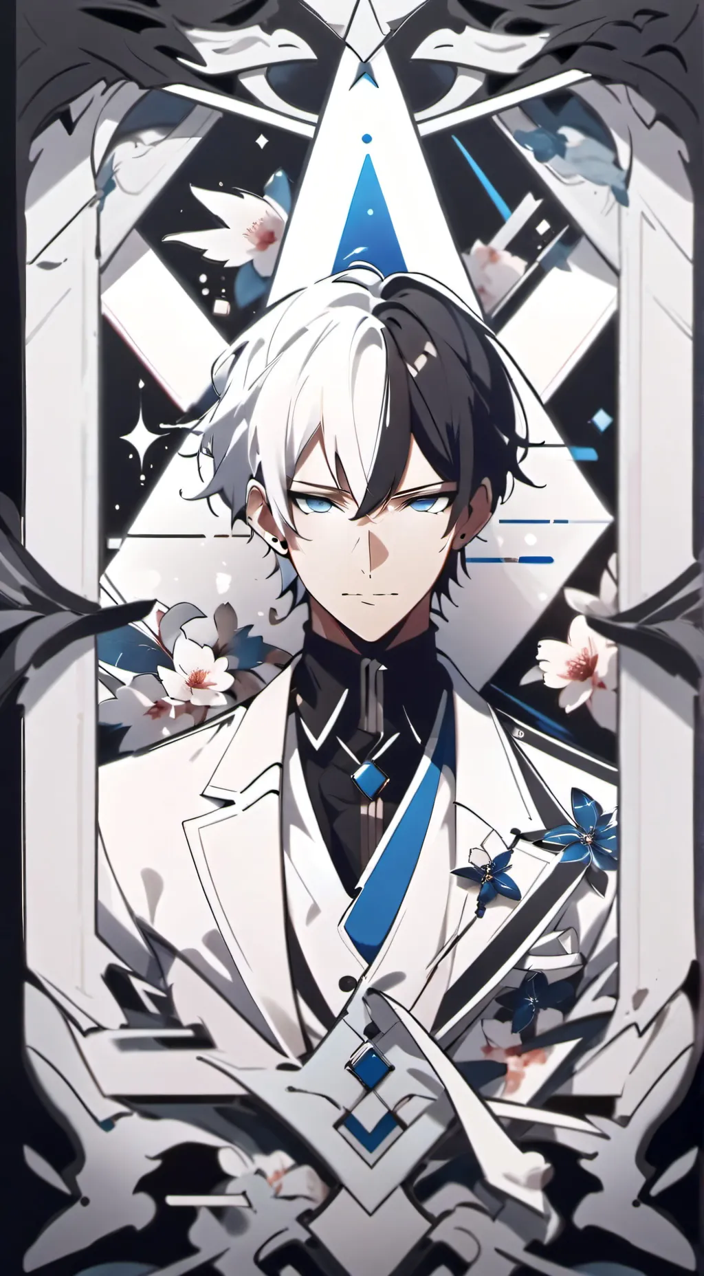 ai character: Hakura sakura background