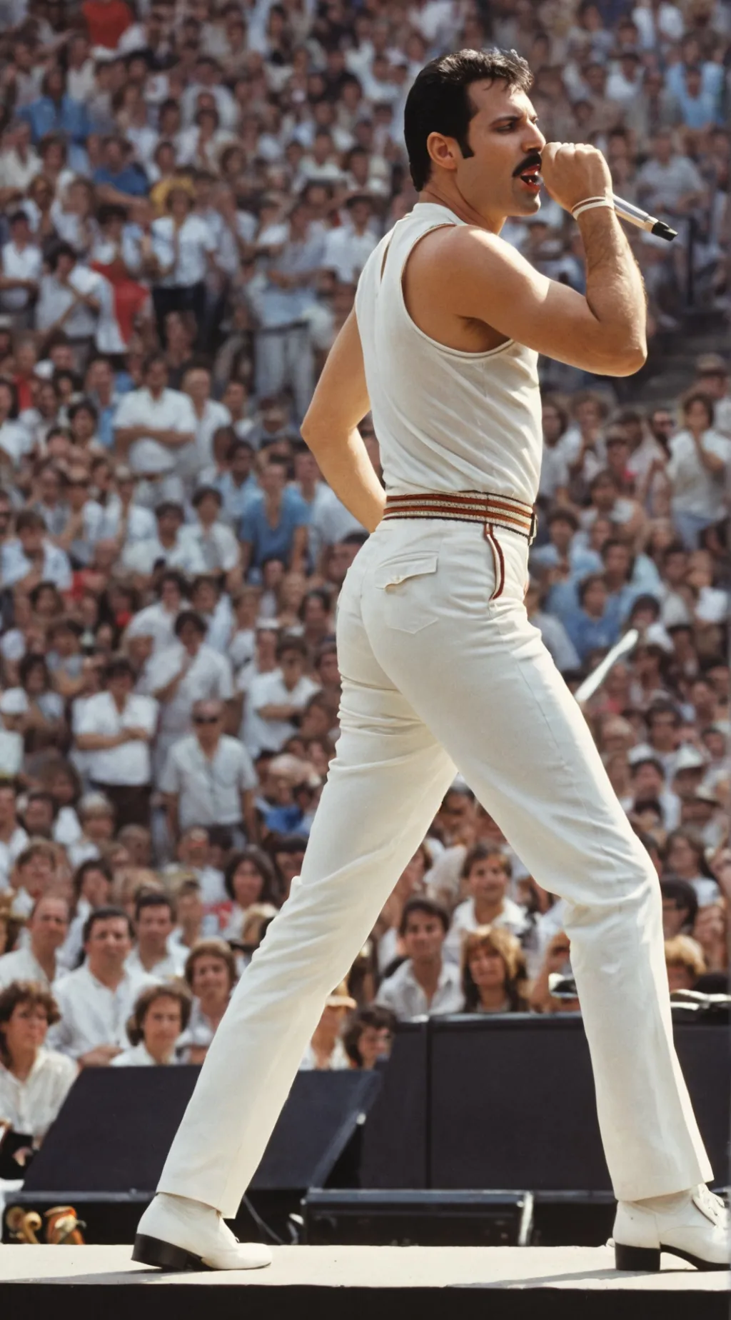 ai character: Freddie Mercury background