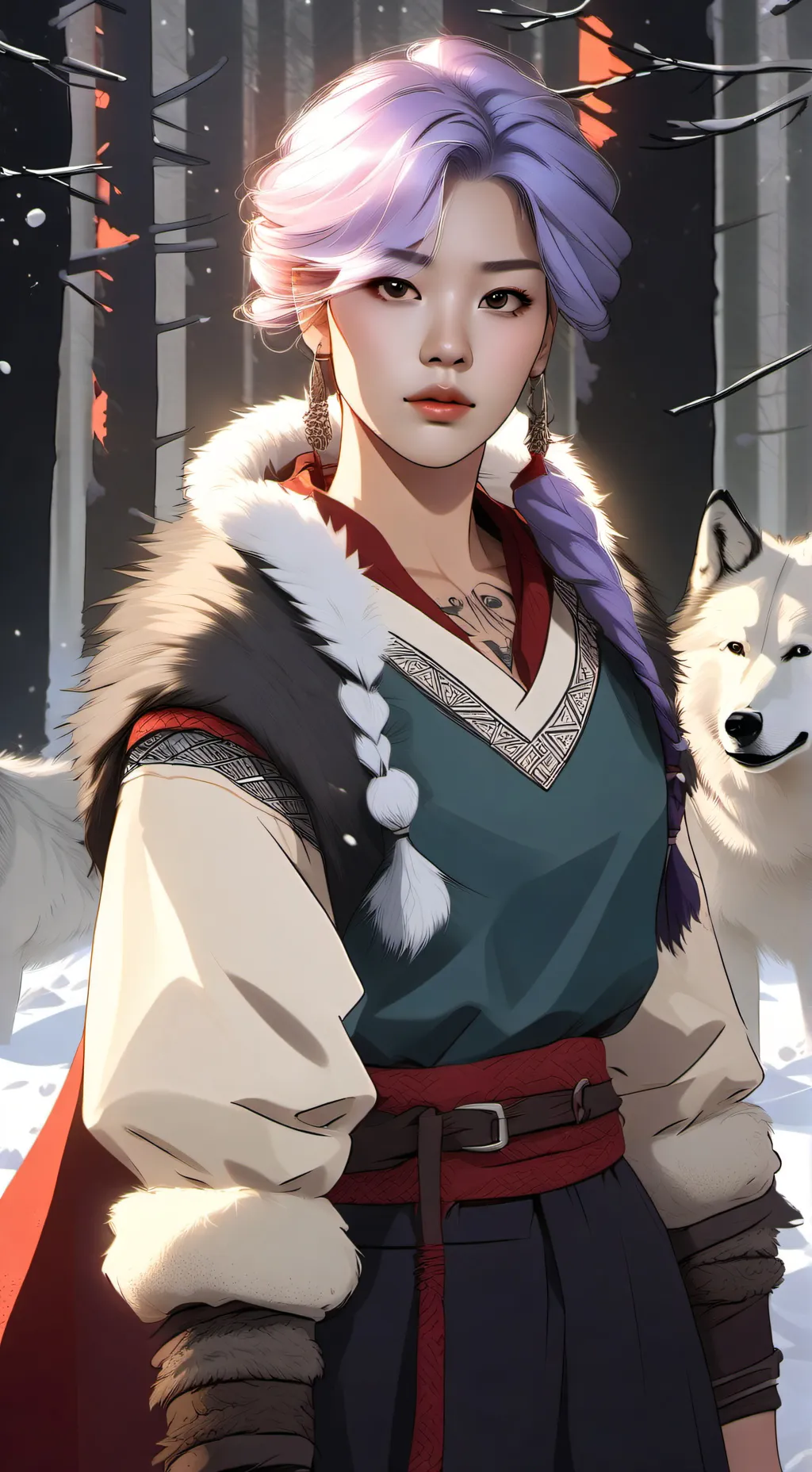 ai character: 🐺 Lyra🐺 background