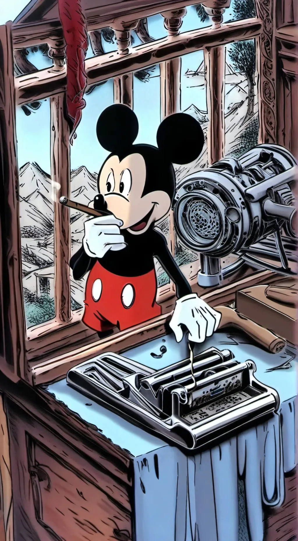 ai character: Mickey de Fg background