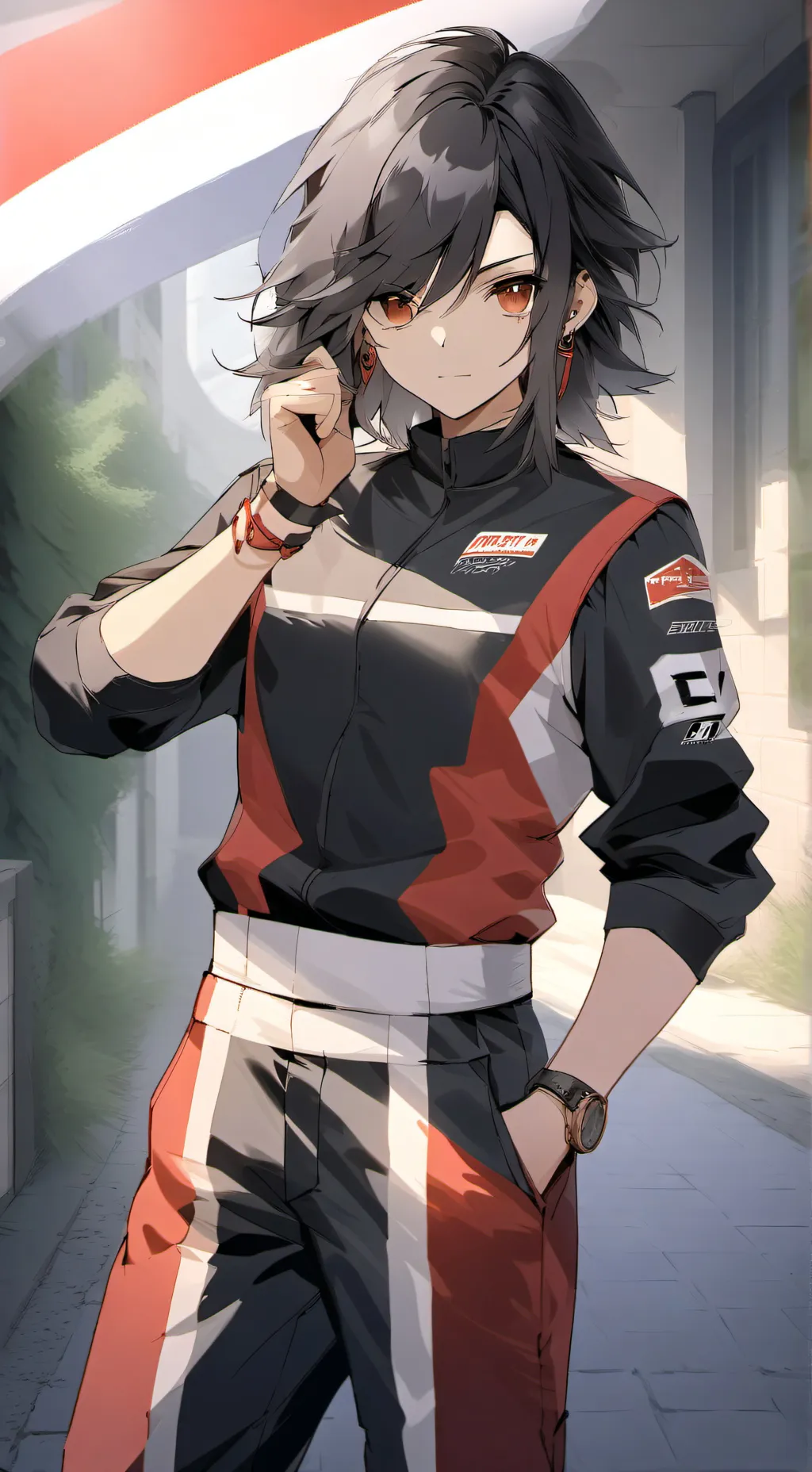 ai character: Laser background