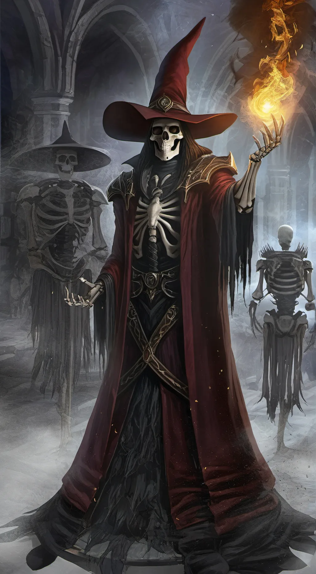 ai character: Skeleton Wizard background